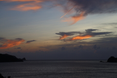 島の夕空