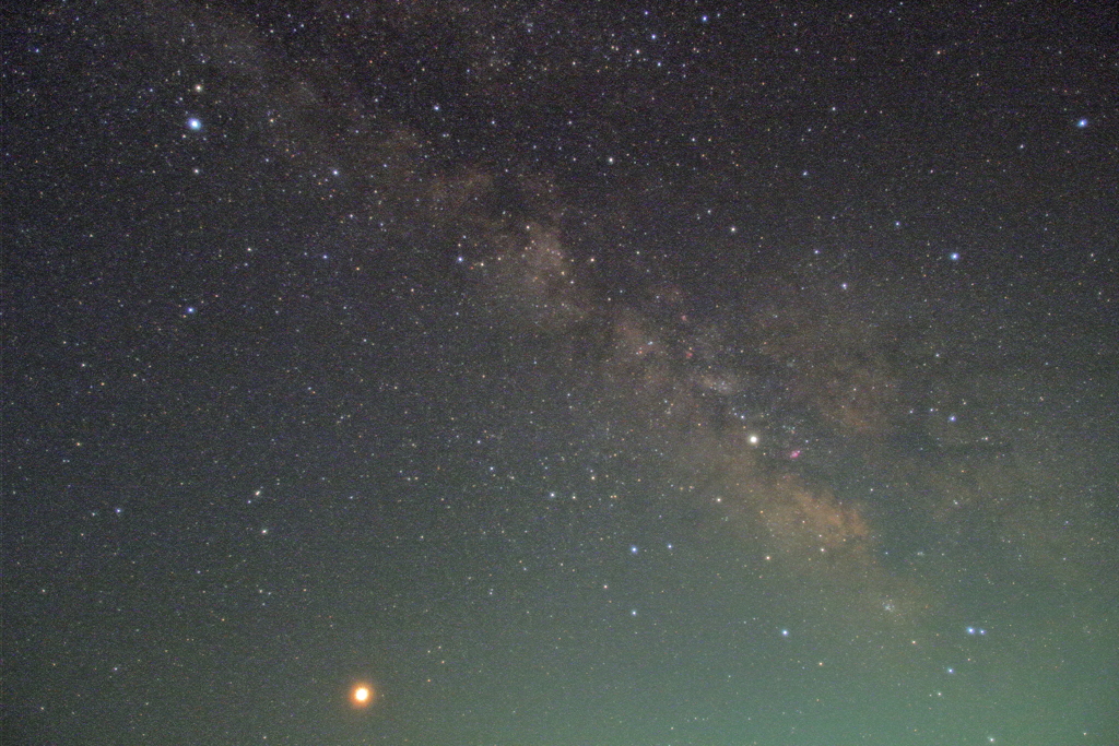 天の川に火星を添えて