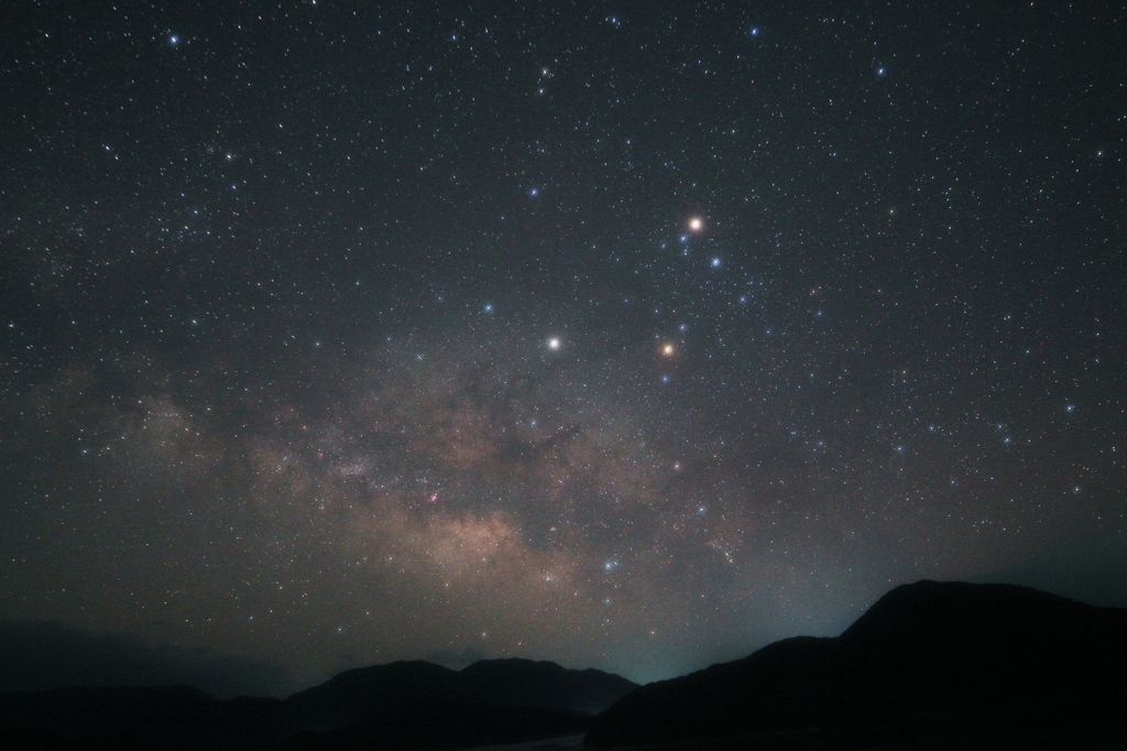 夜明け前の天の川