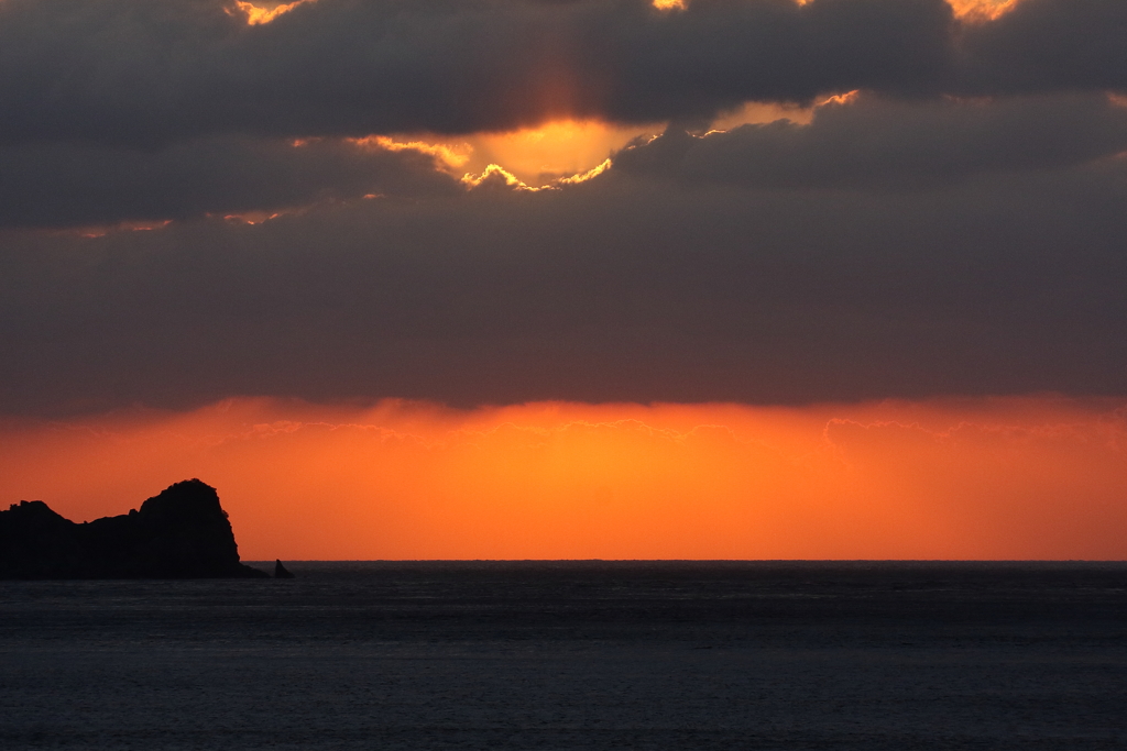橋からの夕陽　ⅲ