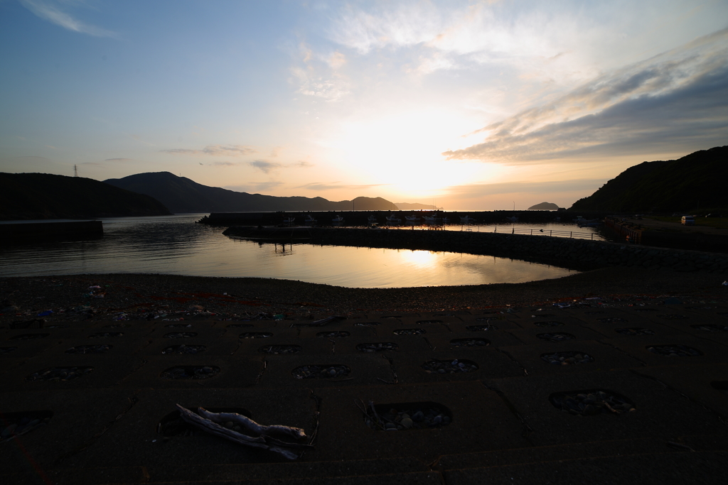 漁村の夕焼けⅡ
