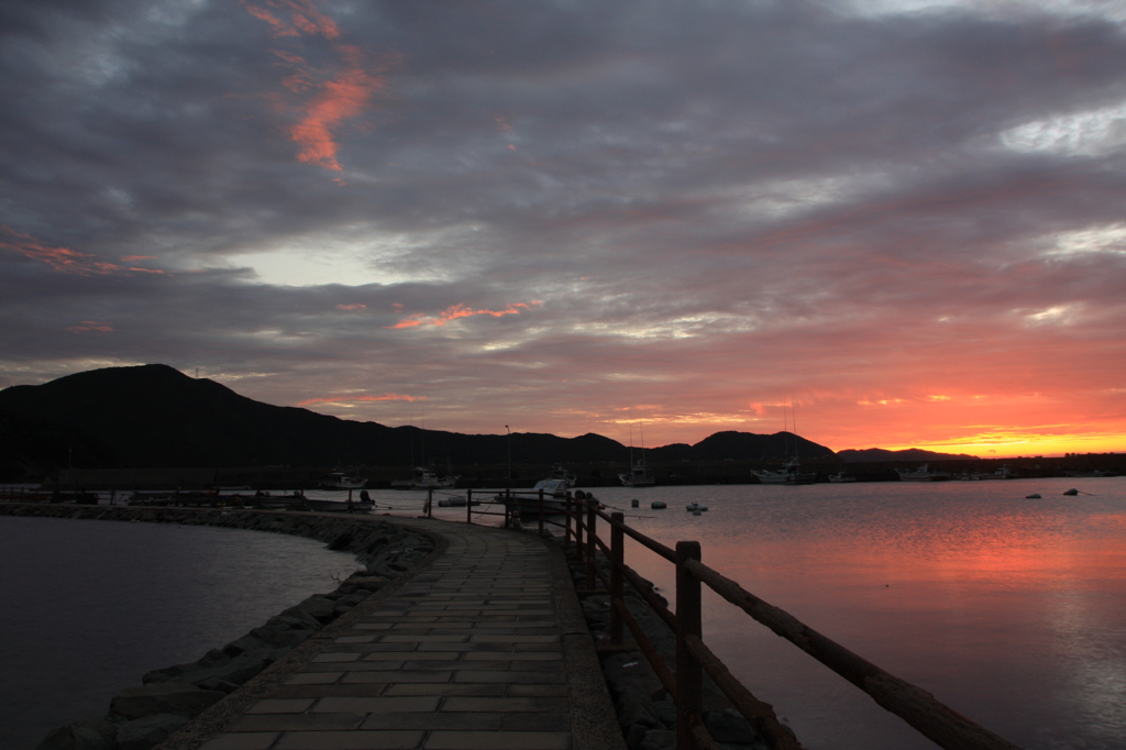 台風前の夕焼け