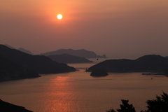 島の夕暮れ
