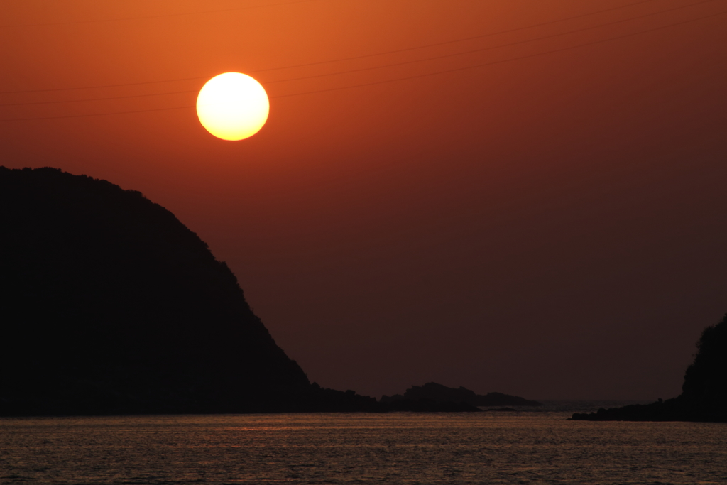 海峡の夕陽