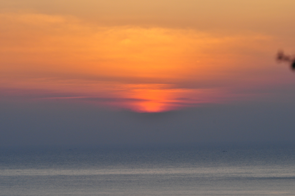 西の島の夕暮れ　参