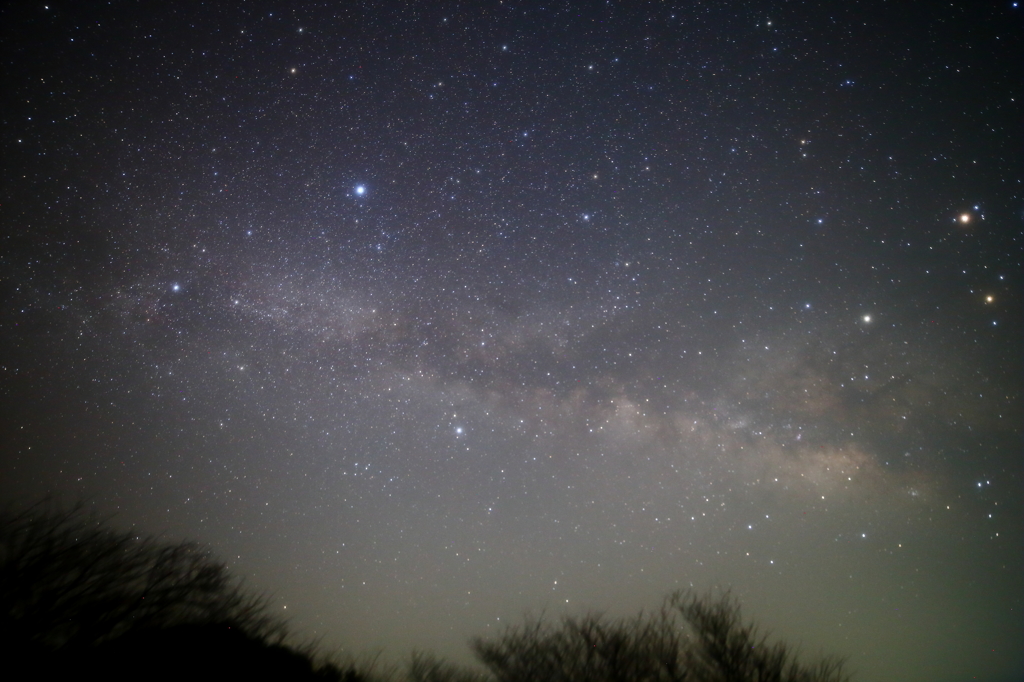 夜明け前の天の川