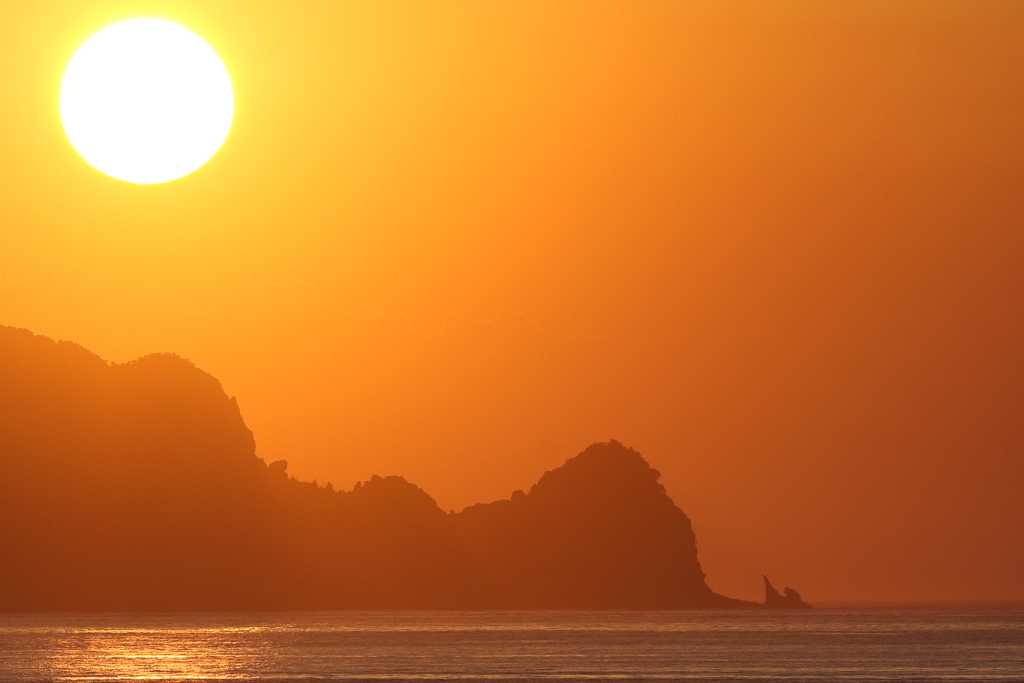島の夕暮れ　参