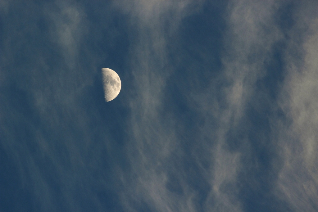 夕空のお月様