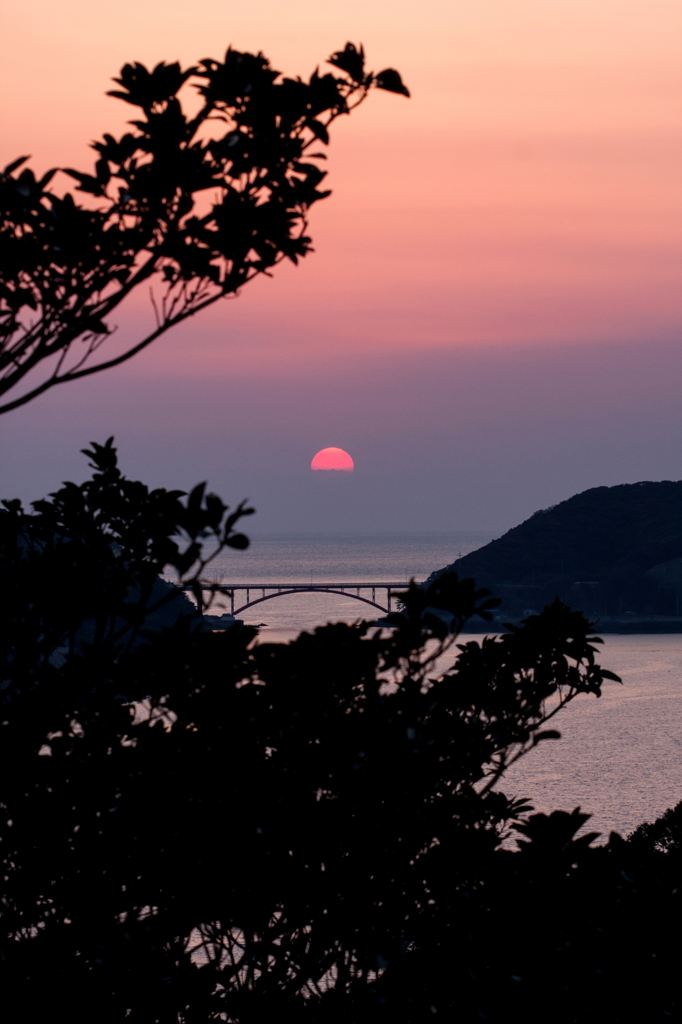 夕陽と橋