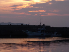 漁港の夕焼けⅢ