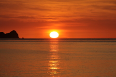 ダルマではなく饅頭夕陽