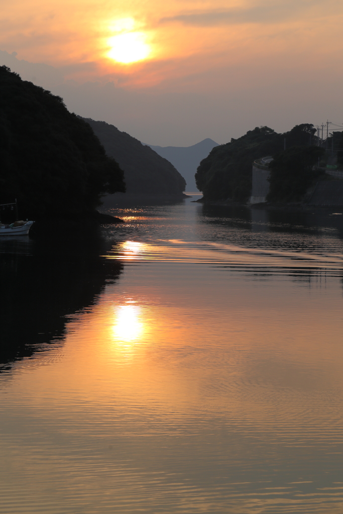 マイルドな夕陽