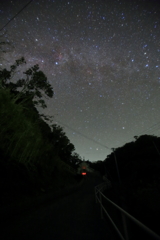 教会の頭上によこたう天の川