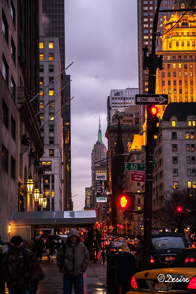 夕暮のNYC