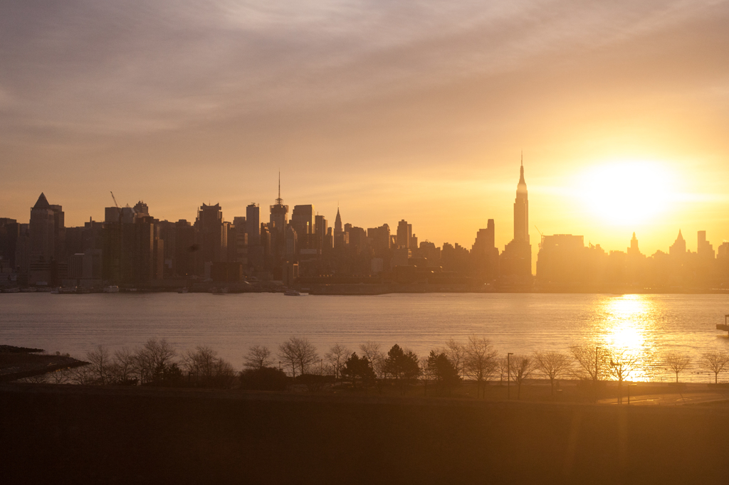 Manhattan's rising sun