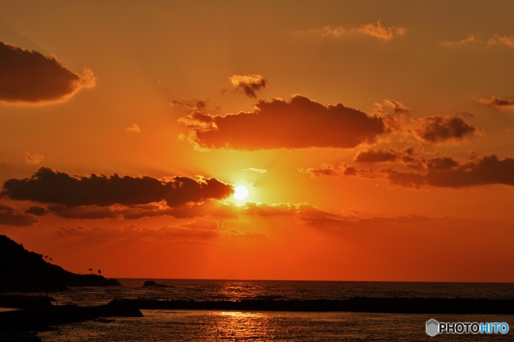 秋の夕陽