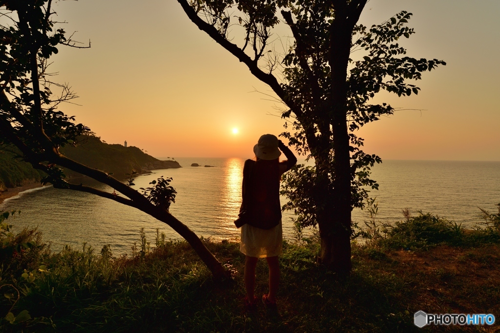 夏の夕陽