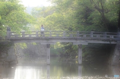 松江城の橋から