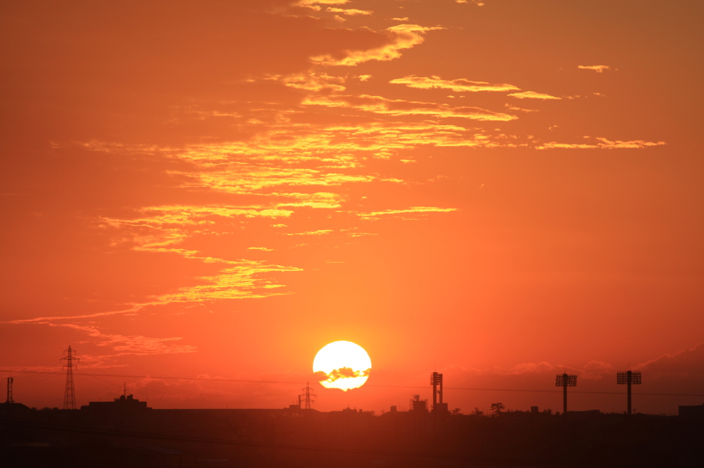 夕日雲