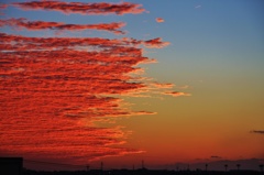 夕陽色の雲