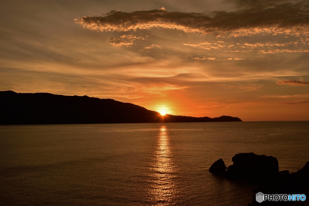 若狭湾の夕陽