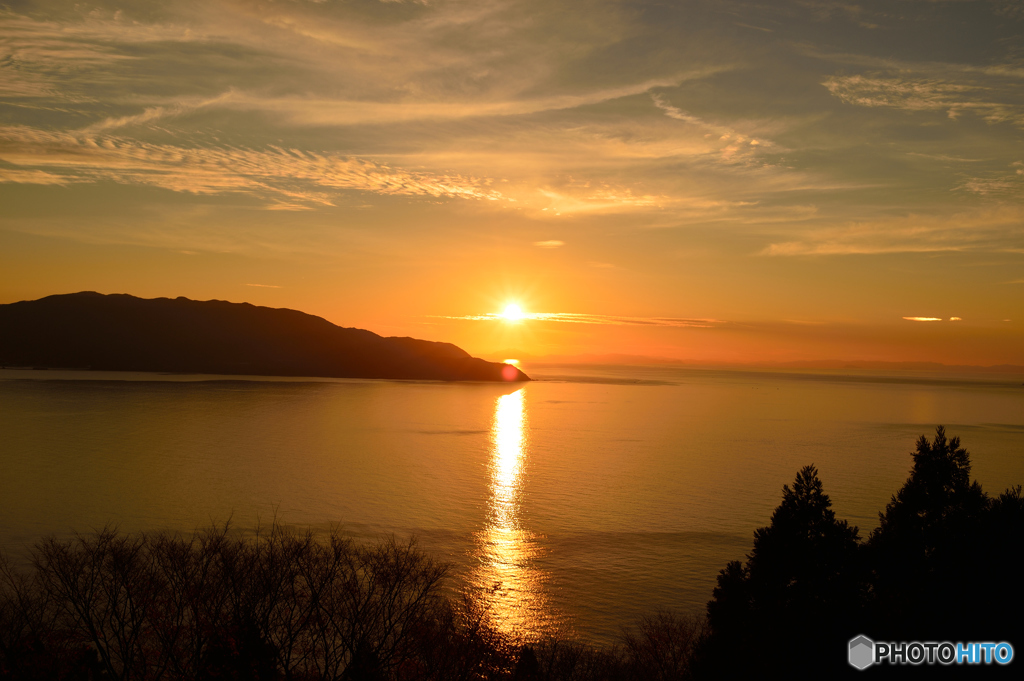 冬の夕光
