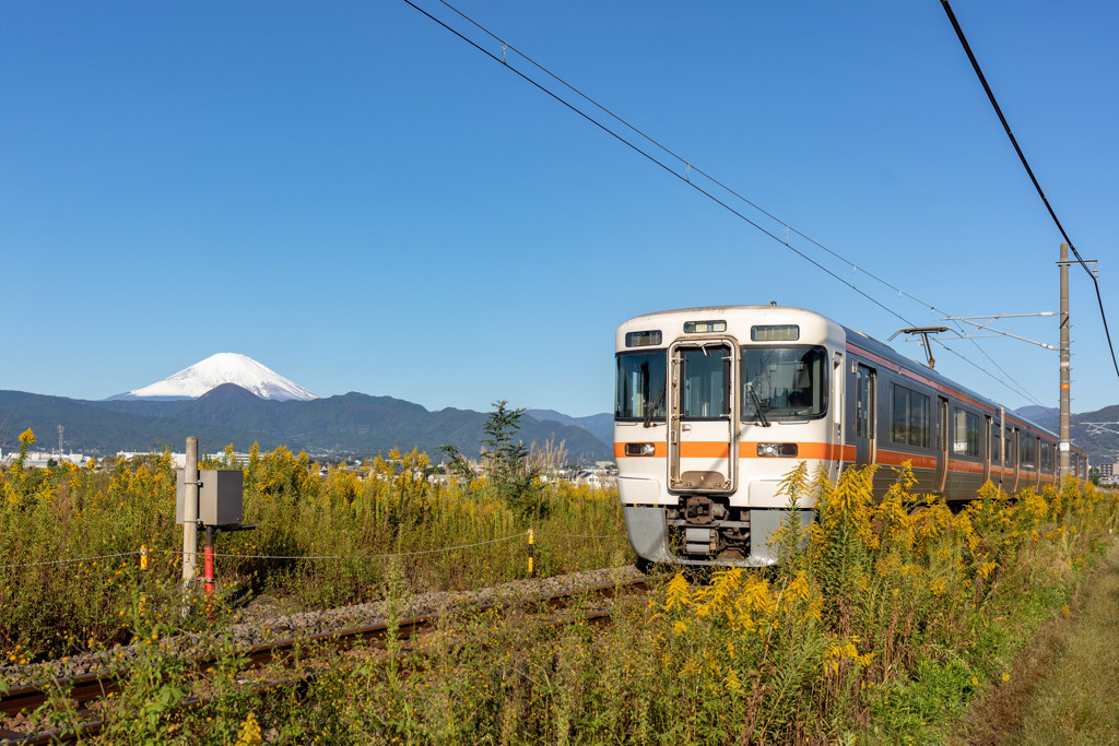 富士を横目に