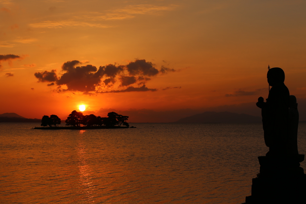 宍道湖に沈む太陽１
