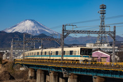 青空富士山小田急線