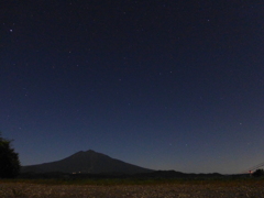 岩木山と星の融合