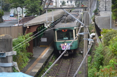 江ノ電　20形　極楽寺駅
