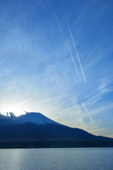 山中湖と富士山