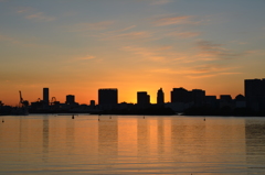 お台場の夕日