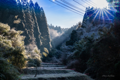 とある南阿蘇の山間景色