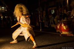 臼杵石仏　火祭り いかづち太鼓