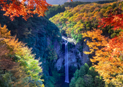 宇佐市　福貴野の滝の紅葉