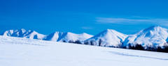大雪山系を望む