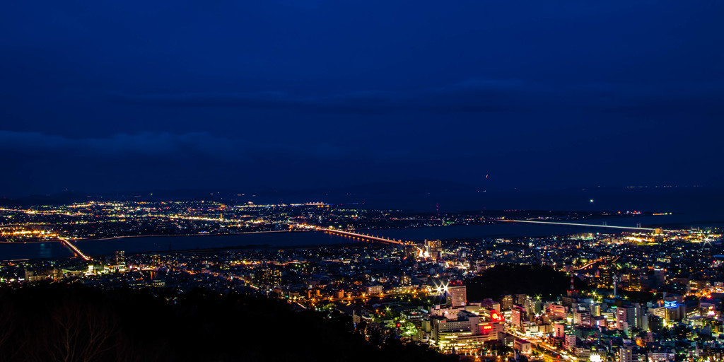 眉山からの徳島市の夜景