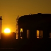 水島臨海鉄道キハ20と夕日