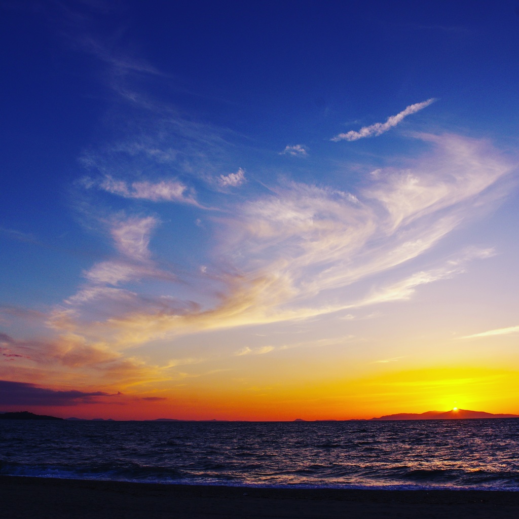 慶野松原の夕日