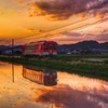 北条鉄道の夕日