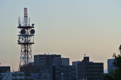 電波塔の朝