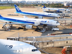 晴れの福岡空港