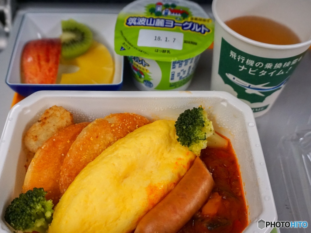 今日の機内食