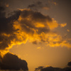 雲間からの夕日２