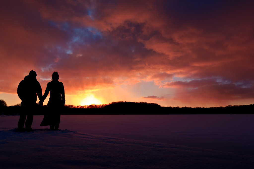 Sunset of Lake Abashiri♥