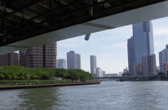 橋の下をくぐると景色が違って見えた