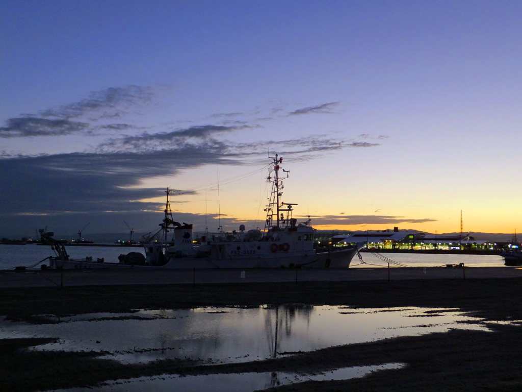 小名浜港　秋の夕暮れ