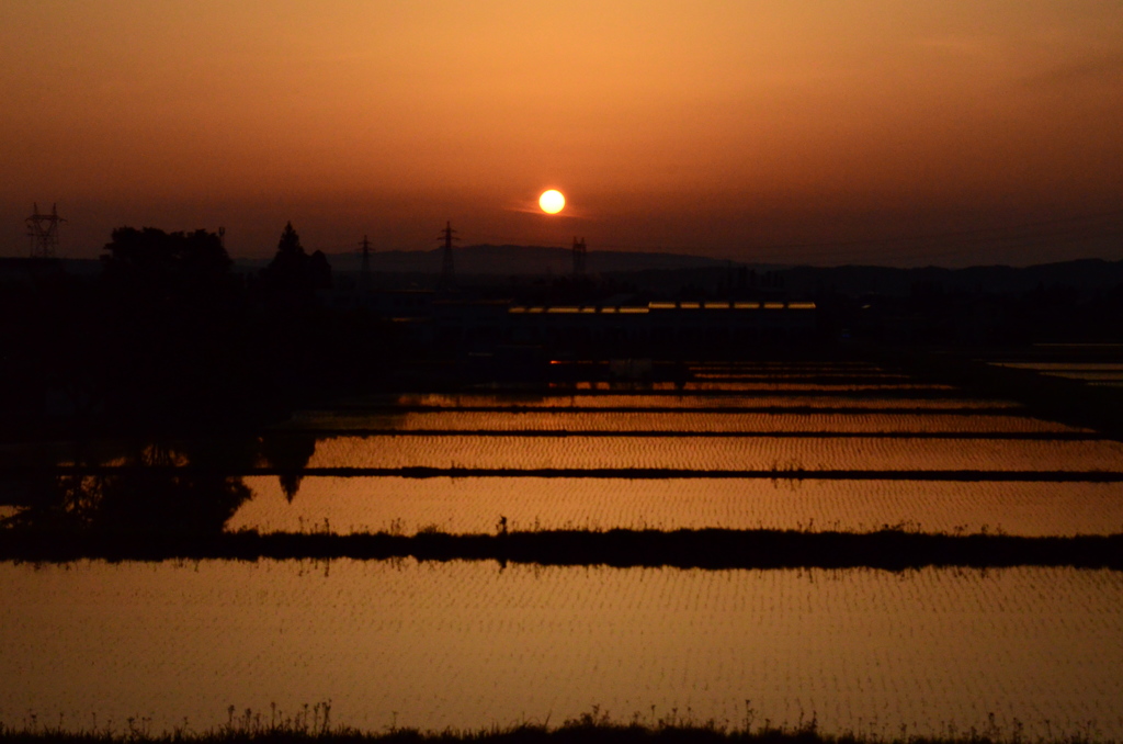 今日の夕暮れ♪