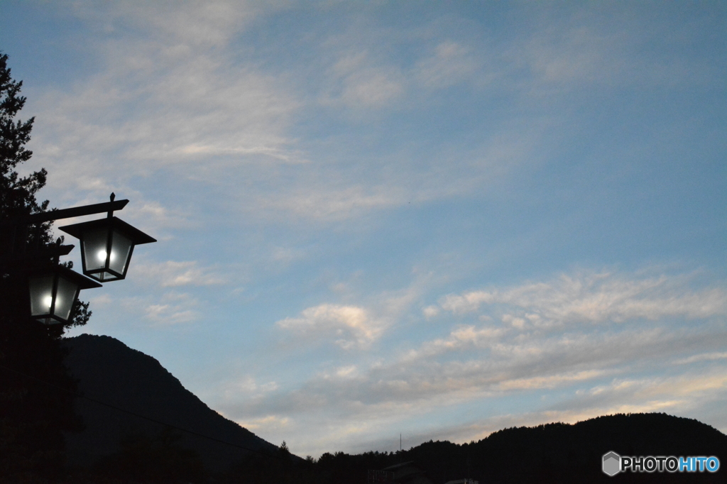 別所温泉　夕雲